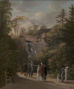De waterval in Frederiksberg Tuin bij Kopenhagen