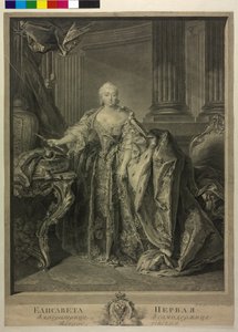 Keizerin van Rusland Elisabeth Petrowna door Georg Friedrich Schmidt