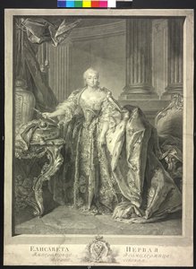 Keizerin van Rusland Elisabeth Petrowna door Georg Friedrich Schmidt