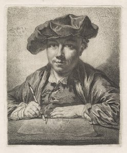Zelfportret door Georg Friedrich Schmidt