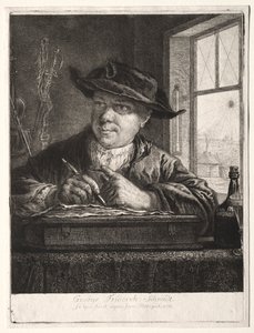 Zelfportret door Georg Friedrich Schmidt