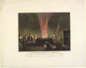 De opening van de bovenkant van een fornuis