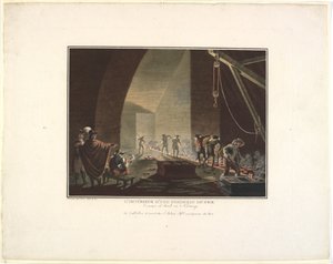 Het interieur van een ijzergieterij door Georg Haas