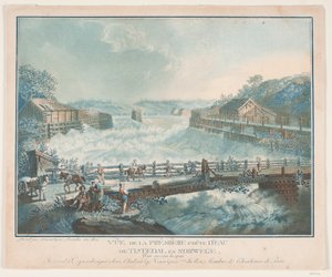 Uitzicht op de eerste waterval van Tisteddal in Noorwegen