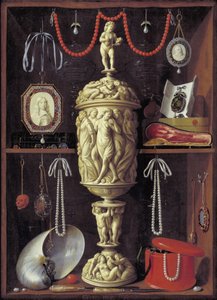Een Kabinet met Kunstvoorwerpen