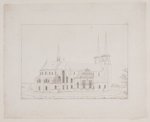 Deens: Roskilde Kathedraal gezien vanuit het noorden door Georg Hoffmann