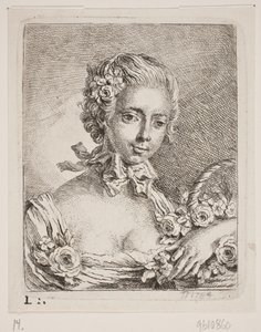 Een Bloemenmeisje door Georg Mathias Fuchs