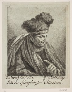 Een man met tulband door Georg Mathias Fuchs