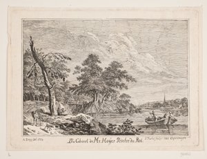 Rivierlandschap door Georg Mathias Fuchs