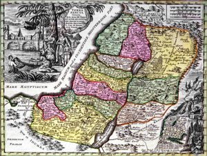 Het Heilige Land (Palestina) door Georg Matthäus Seutter