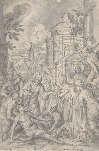 De Opwekking van de Jongeling van Nain door Georg Pecham