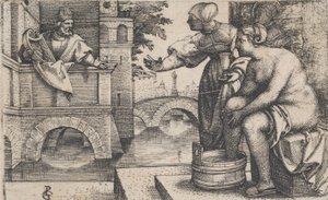 David en Bathseba door Georg Pencz