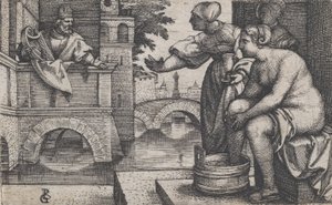 David en Bathseba door Georg Pencz