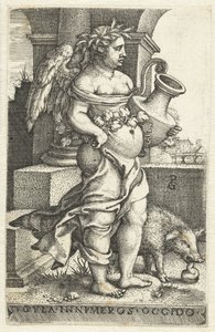 Gulzigheid (Gula) door Georg Pencz