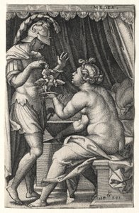 Medea en Jason door Georg Pencz