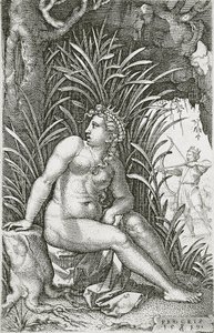 Procris gedood door Cephalus door Georg Pencz
