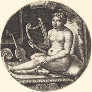 Vrouw met een Harp