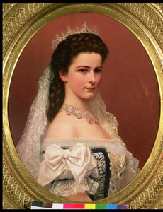 Keizerin Elizabeth van Beieren (1837-98) in Hongaarse klederdracht, 1867