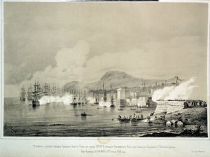 De slag bij Sinop op 30 november 1853