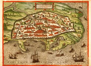 Alexandrië, Egypte door Georg and Hogenberg Franz (1535 90) Braun