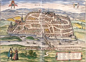Blois, Frankrijk door Georg and Hogenberg Franz (1535 90) Braun