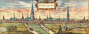 Dortmund door Georg and Hogenberg Franz (1535 90) Braun