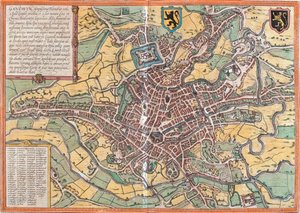 Gent, België door Georg and Hogenberg Franz (1535 90) Braun