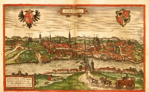 Gorlitz, Duitsland door Georg and Hogenberg Franz (1535 90) Braun