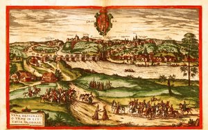 Grodno, Polen door Georg and Hogenberg Franz (1535 90) Braun