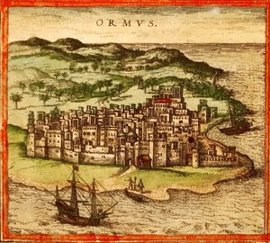 Hormuz, Perzië, Iran door Georg and Hogenberg Franz (1535 90) Braun
