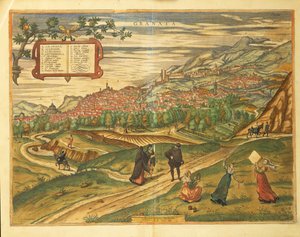 Kaart van Granada uit Civitates Orbis Terrarum door Georg Braun