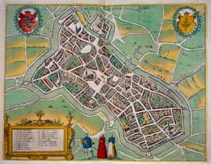 Kaart van de stad Lille uit 