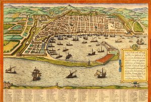 Messina, Italië door Georg and Hogenberg Franz (1535 90) Braun