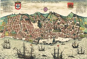 Portugal door Georg and Hogenberg Franz (1535 90) Braun
