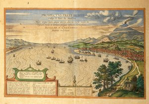 De Straat van Messina uit Civitates Orbis Terrarum door Georg Braun door Georg Braun and Hogenberg Franz