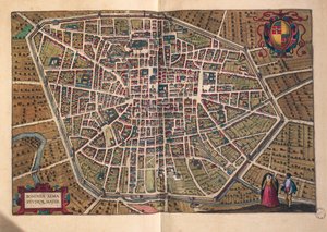 De stad Bologna, uit Civitates Orbis Terrarum