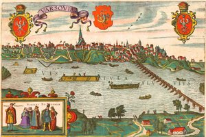 Warschau, Polen door Georg and Hogenberg Franz (1535 90) Braun