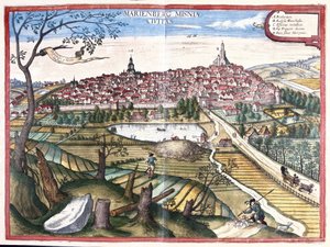 Marienberg, Saksen, Duitsland (ets)