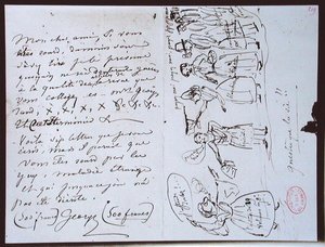 Brief van George Sand aan Francois Buloz, redacteur van de 