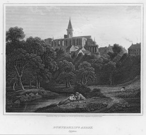 Dumfermling Abdij, Fifeshire door George (after) Arnald