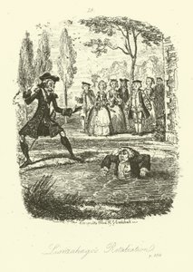 Illustratie voor Humphry Clinker door Tobias Smollett (gravure) door George (after) Cruikshank