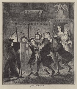 Illustratie voor Jack Sheppard (gravure) door George (after) Cruikshank