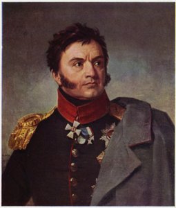 Portret van Nikolaj Raevskij (kleurenlitho)