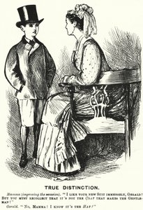 Punch cartoon: True Distinction (gravure) door George (after) Du Maurier