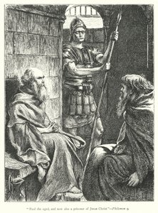 Sint Paulus in de gevangenis door George (after) Du Maurier