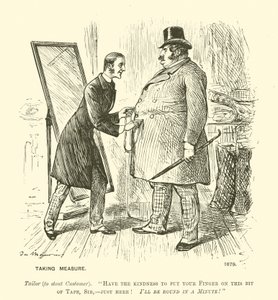 Meting nemen door George (after) Du Maurier
