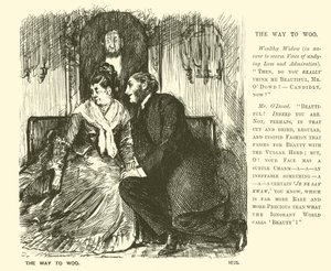 De manier om te vrijen (gravure) door George (after) Du Maurier