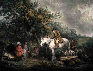 Ochtend, of De Welwillende Jager, gegraveerd en uitgegeven door Joseph Grozer (ca. 1755-99)