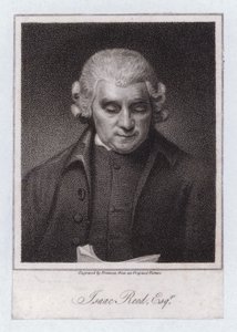Isaac Reed, Engelse literaire redacteur en boekverzamelaar (gravure)