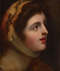 Emma Hamilton als Gevoeligheid door George (studio of) Romney